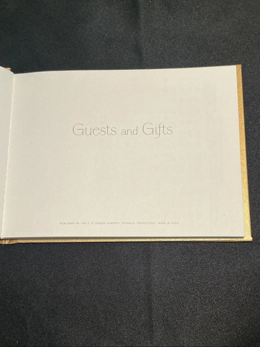 Vintage Keepsake Golden Wedding Anniversary Guest Book - Gold in original box